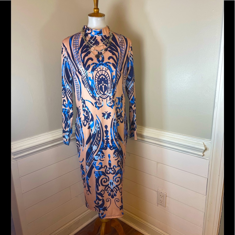 Unknown Abstract Print Maxi Dress XL FREE SHIP
